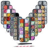 8 Boxen Nail Art Strass Kit - Nail Art Gemischt Strass Set, Nagel Kunst Strasssteine ​​Gems Perlen Edelsteine ​​Bunt Pferdeaugen Strass Für Nageldesign Zubehör Mit 1 Pinzetten Und 1 Strass Picker Für DIY