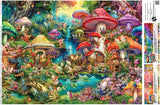 Buffalo Games - Aimee Stewart - Merry Mushroom Village Picnic - 1000 pusselbitar för vuxna, utmanande pussel, perfekt för spelkvällar - Färdiggjorda storlek 26,75 X 19,75 cm Pussel Naty Shop