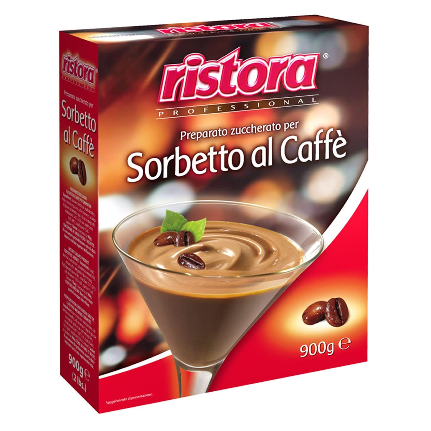 Ristora Professional Crema Sorbetto al Caffè Sötad beredning för kaffesorbetkräm Glutenfri 900g