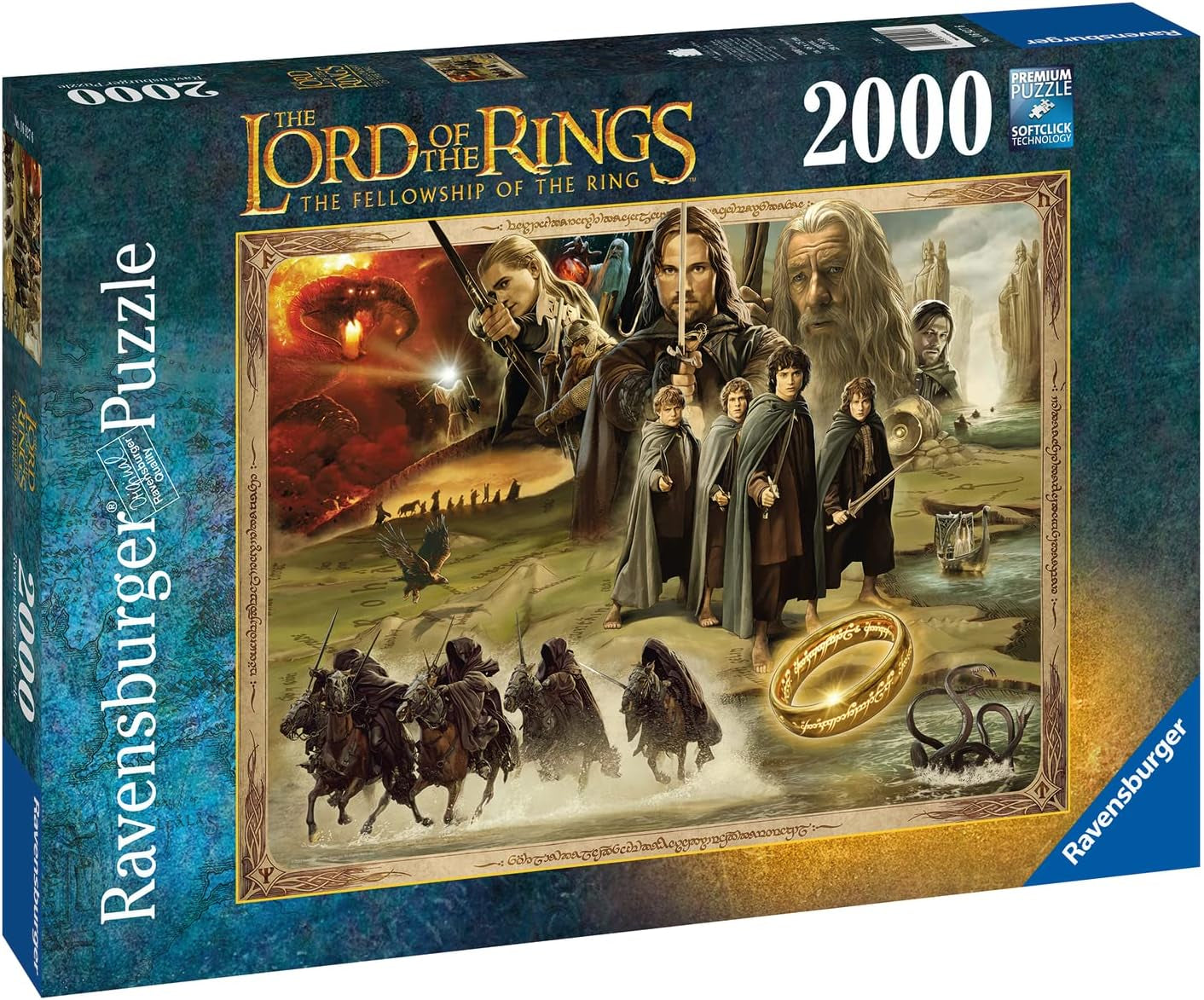 Ravensburger Puzzle 16927 - LOTR: The Fellowship of the Ring - Sagan om ringen 2000-bitars pussel för vuxna och barn över 14 Puzzle Naty Shop