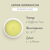 Genmaicha japanskt grönt te med rostat ris, 50 % Kagoshima Sencha, Premium löst grönt te, traditionell blandning, utan tillsatta smaker, 100 g | Wondertea Japanskt grönt te Genmaicha
