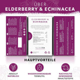 Nutra-te fläderbär & echinacea, immunitets- och förkylningste, immunstödste, kallkamp, ​​20 återanvändbara tepåsar, naturligt örtte