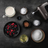 Tefal HT650E Power Mix Silence Handmixer | 600 Watt | Variabel hastighetsregulator | Turbo-Und Auswurf-Funktion | Extreme Leisure Engine | Inkl. 2 Rührbesen Und 2 Knethaken | Wheat Kitchen Naty Shop