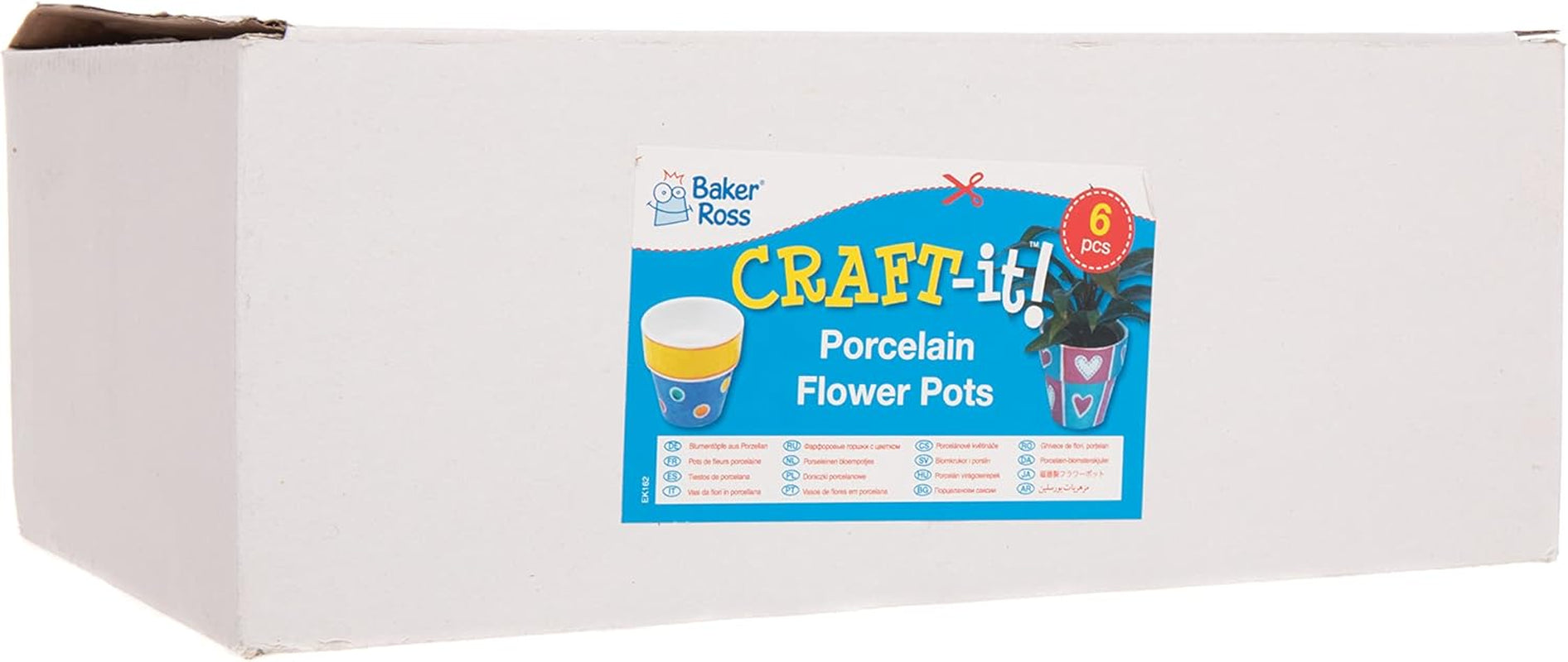 Baker Ross Mini Porslinskrukor (6 delar), Porslin