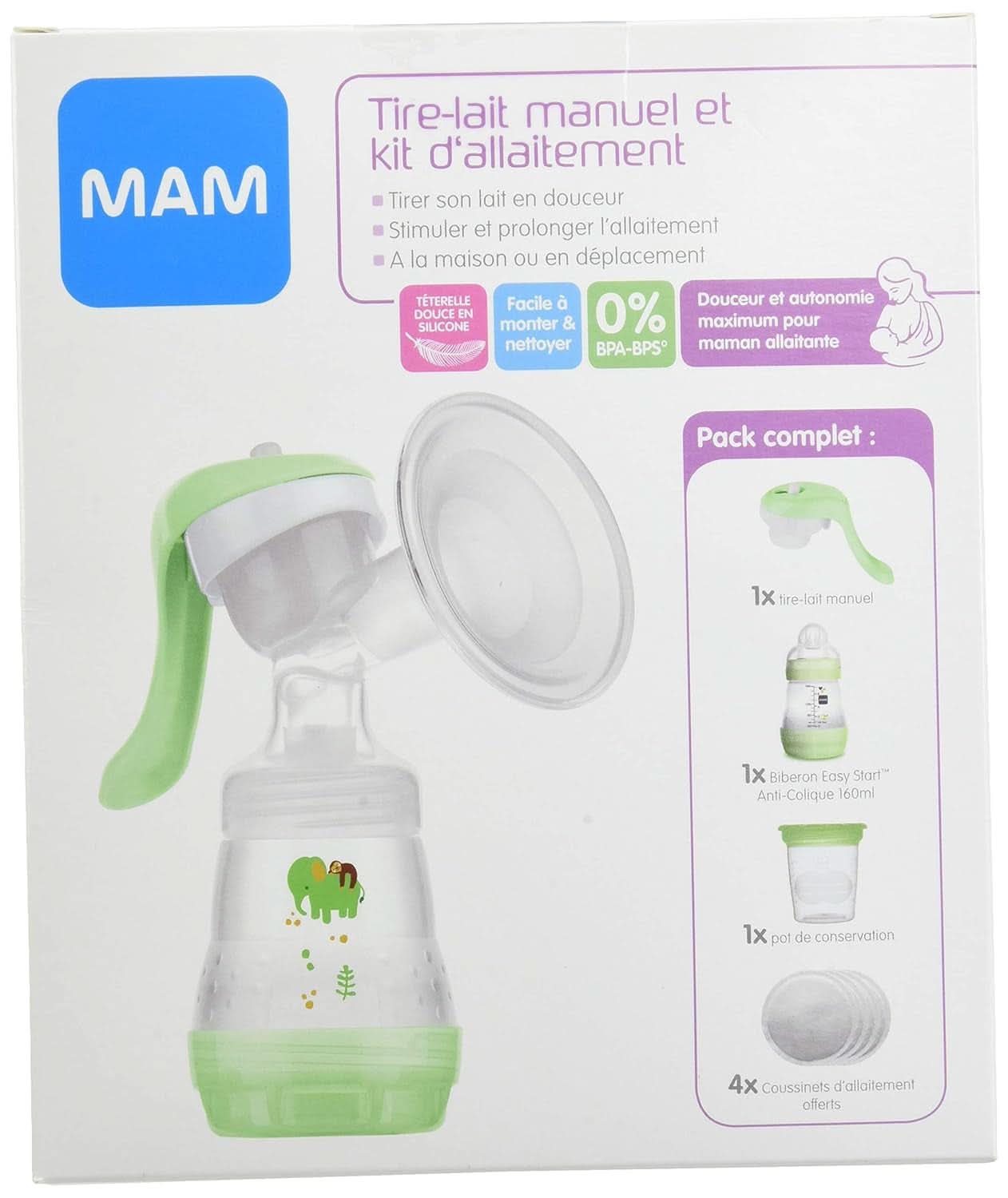 MAM manuell mjölkapparat Tillbehör Mat och Amning Bebe Naty Shop