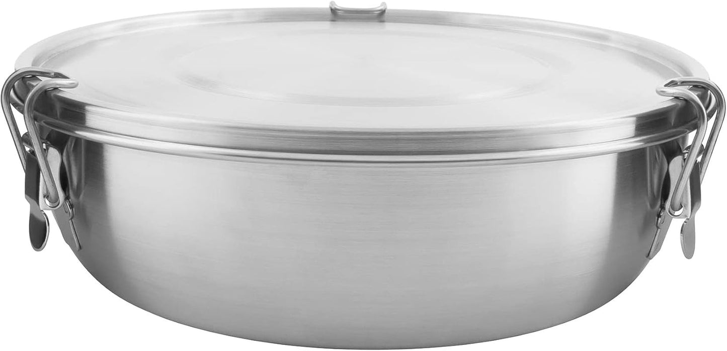 Tatonka Matskål - Matbehållare / skål i rostfritt stål - Med lock, fästklämmor och volymskala - 0,5L / 0,75L / 1L volym Matförvaringslådor Naty Shop