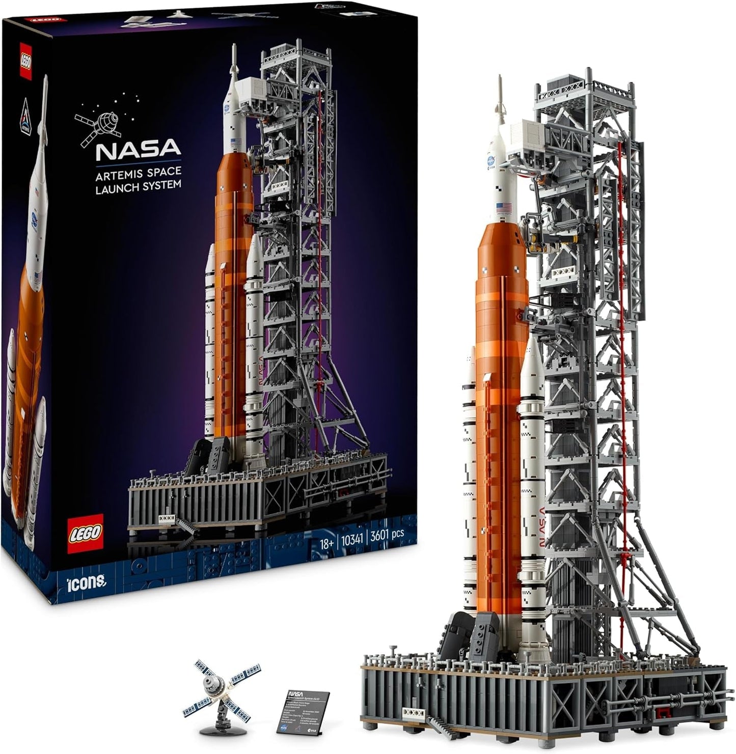 LEGO Icons NASA Artemis Launch Pad Present Vardagsrum eller kontorsinredning Vuxenbyggnadsset med Orion Space Capsel och Launch Pad samlarobjekt 10341 Byggset Besuche den LEGO-Store Standardtitel