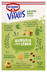 Dr. Oetker Vitalis Classic Crispy Müsli: Stort paket krispig frukostmüsli med russin, 1 paket, 1,5 kg