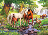 Ravensburger barnpussel - 12904 Vilda hästar vid floden - 300-bitars hästpussel för barn 9 år och äldre i XXL-format Puzzle Naty Shop