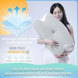 RUMMY Ergonomisk nackstödskudde i Memory Foam med avtagbart tvättbart överdrag för sido- och magsliprar (grå) Cervikala ortopediska kuddar Naty Shop