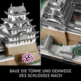 LEGO Architecture Himeji Castle, Vuxen Model Kit, Landmark Collection, Creative Gardening and Japanese Culture Fan Set med Cherry Blossom Tree, Present till honom och hennes 21060 byggset Besuche den LEGO-Store