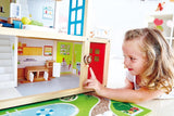 Hape dockvilla 10-rums dockhus i trä Kreativt rollspel inklusive möbler och tillbehör Pedagogisk leksak för åldrarna 3 och uppåt