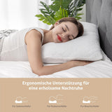 EGO HOME memory foam kudde 40x80 cm med strimlat memory foam - Andas, ergonomisk nackstödskudde för sido-, rygg- eller magslipare - Oeko-Tex certifierad - Tvättbart fodral
