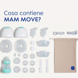 MAM Move Dubbel bröstpump, portabel, 3 driftlägen och 5 intensitetsnivåer Tillbehör Mat och amning Bebe Naty Shop