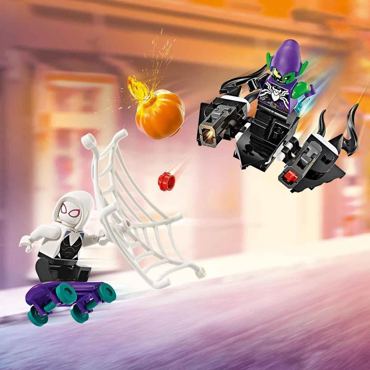 LEGO Marvel Spider-Man Race Car & Venom Green Goblin, Spidey-rollleksak med superhjältefigurer och byggbar bil, present till barn, pojkar och flickor 7 år gamla 76279 Byggset Beuche den LEGO-Store
