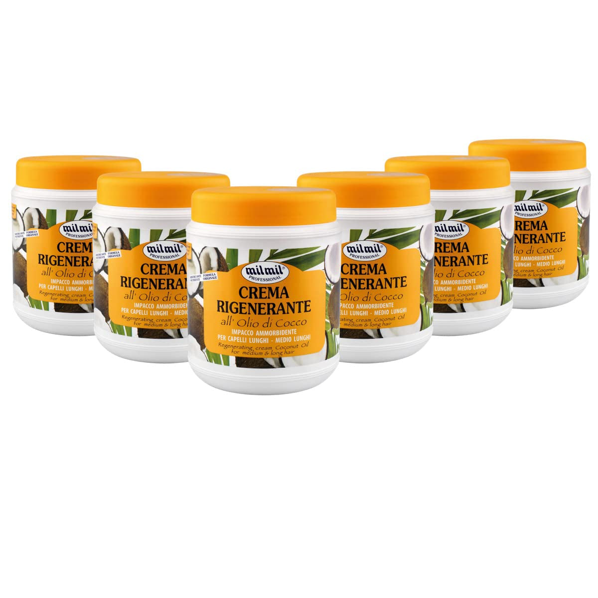 Mil Mil Regenerating Hair Cream Coconut Oil - 6000 ml Hårmask Naty Shop Standardtitel