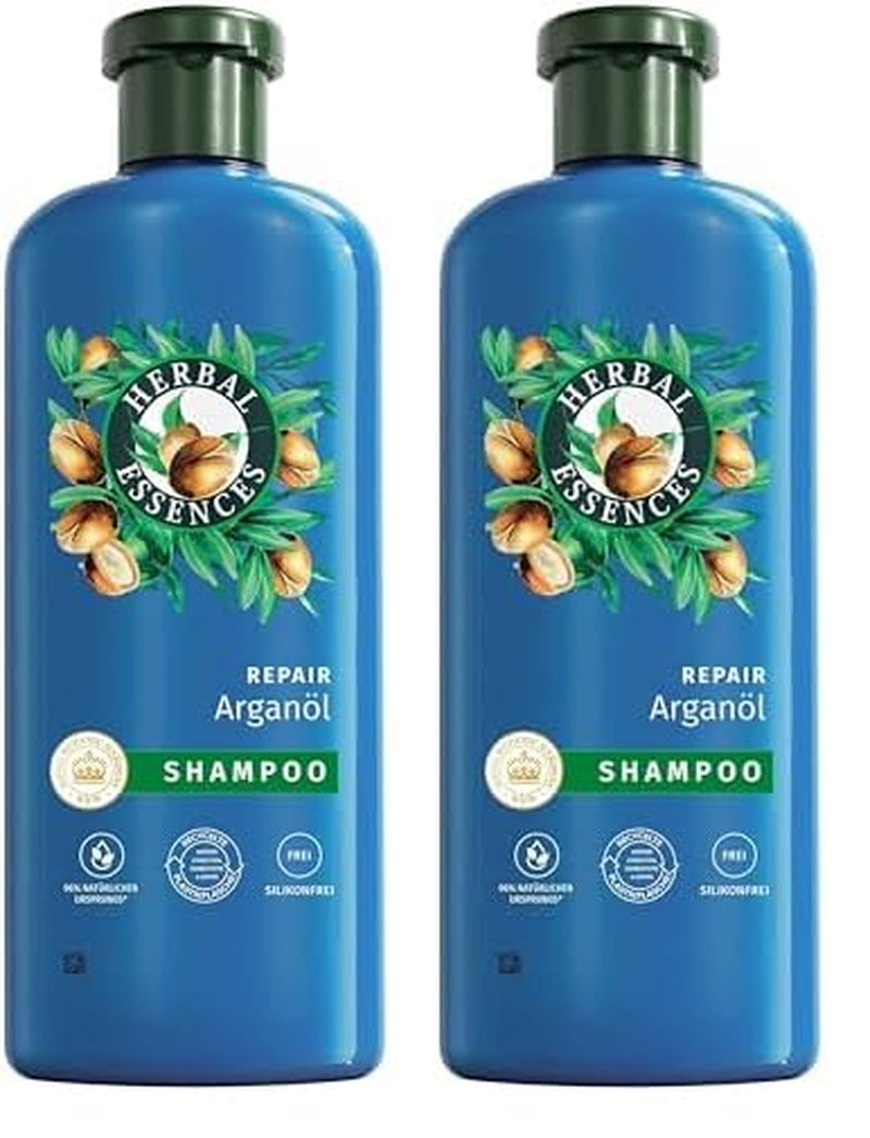 Herbal Essences hårreparationsmask med arganolja 300ml. Från skadat hår till slätare och glansigare hår. Intensivvård. Med ingredienser av naturligt ursprung. Vegan Naty Shop Hårmask 350 Ml (förpackning med 2) Schampo
