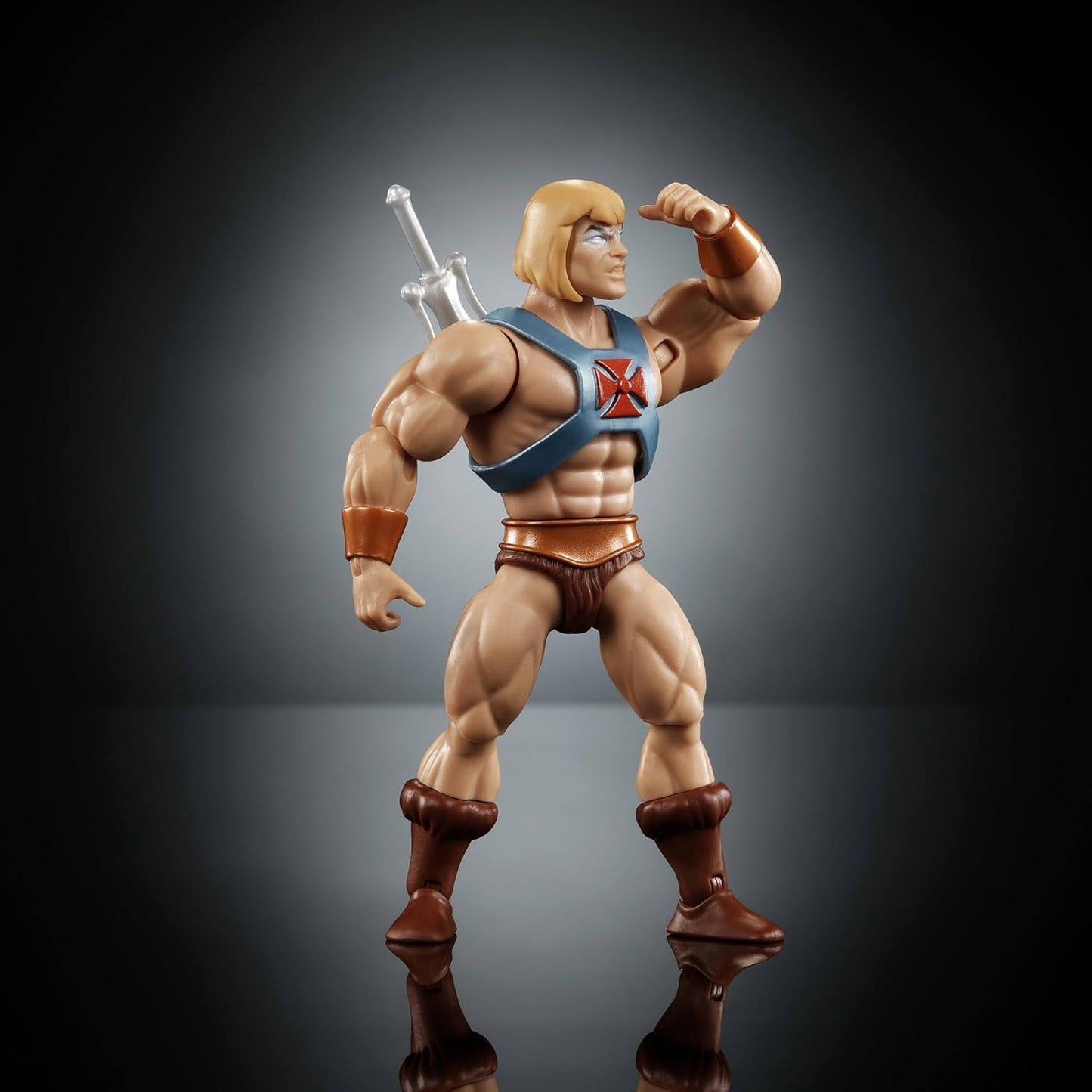 Masters of the Universe Origins Action Figure Faker från den tecknade kollektionen, cirka 14 cm lång, He-Man duplikat från 1980-talets TV-serie, detaljerad design och 16 rörelsepunkter, JBM82 Actionfigurer Naty Shop