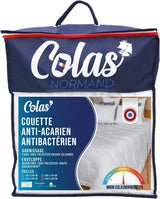COLAS NORMAND täcke, anti-kvalster och antibakteriell, lätt, 260 X 240 cm, långvarig effekt, perfekt hygien, mikrofiber, mjuk och bekväm, tvättbar, vit 53130250 Naty Shop Täcken och täcken Vita 260X240 Cm