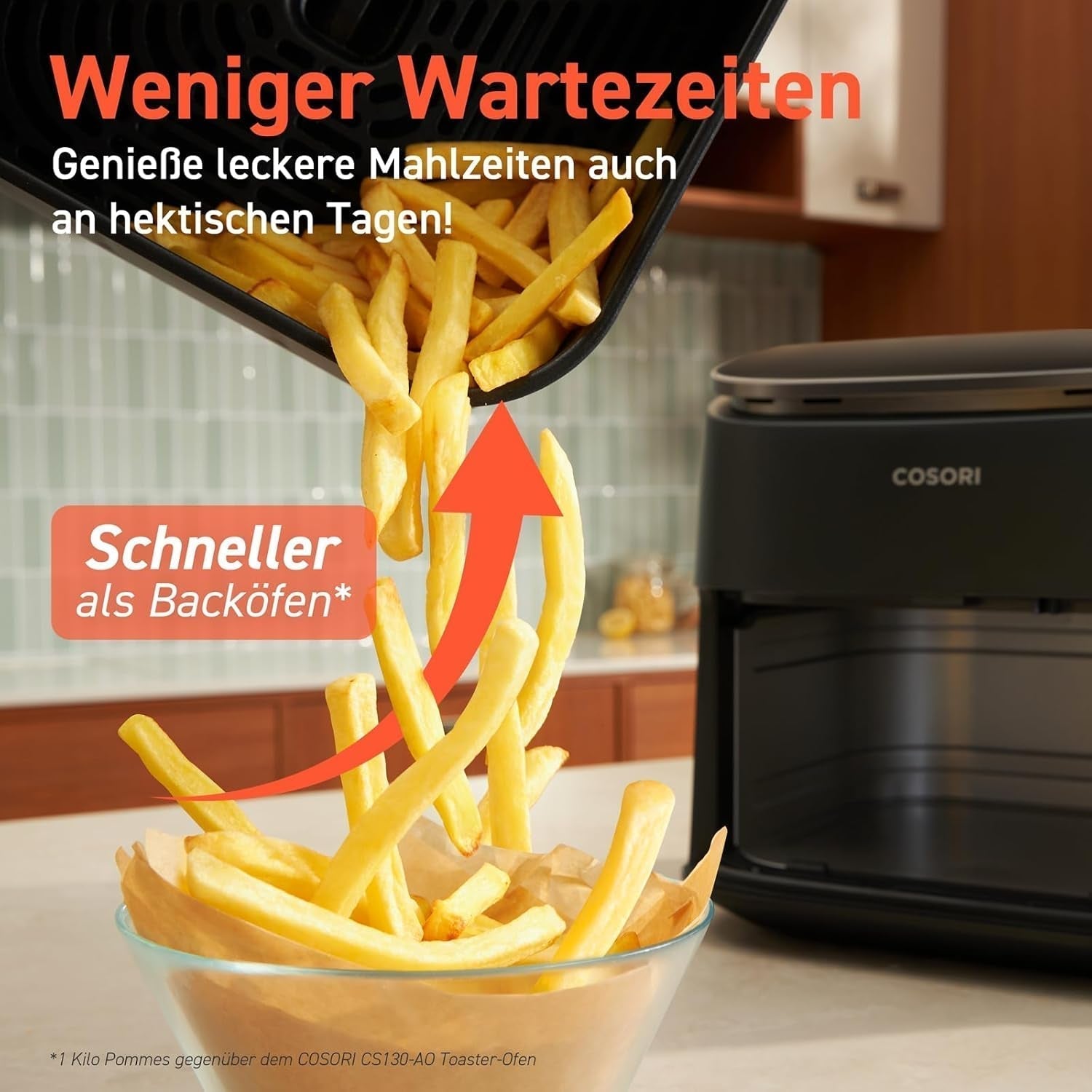 Cosori Turboblaze Hot Air Fryer Airfryer, 9-i-1, 6 liter, tyst apparater Naty Shop