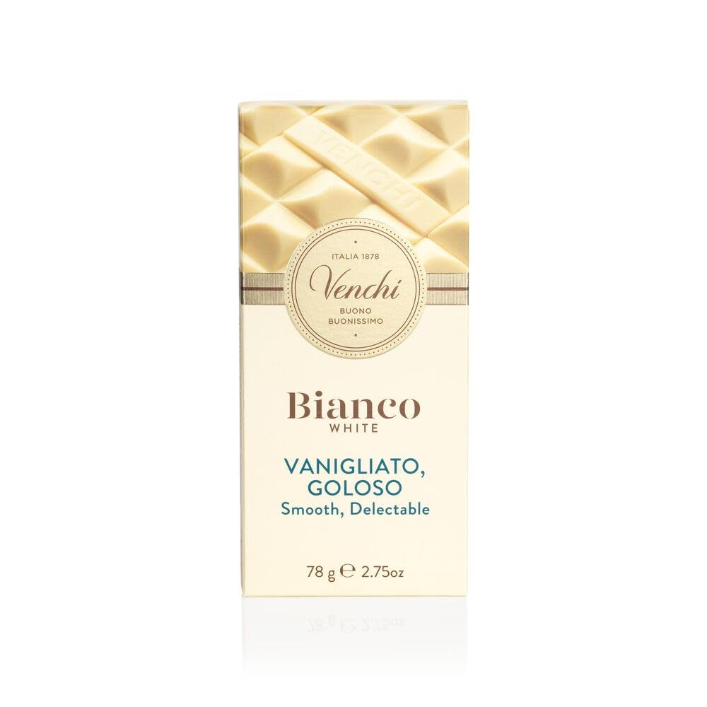 Venchi - Extra vit chokladkaka, 78 g - med vanilj - Glutenfri