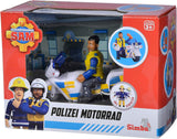 Simba 109251092 - Polismotorcykel Brandman Sam, Med Malcolm-figur, Med tillbehör, Säsong 12, Från 3 år Actionfigurer Naty Shop