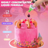 Matfärgning - 20 färger x 10 ml koncentrerad flytande matfärg för tårtdekorering, bakning, kakor, macarons - Sockerfri matfärg för drycker, tårtdekorering, DIY-slime, påskägg