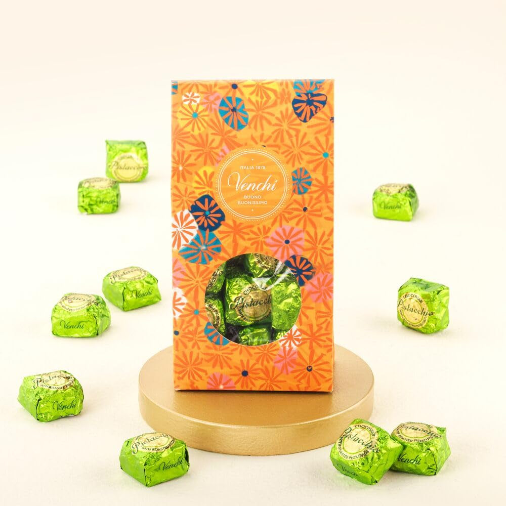 Venchi – Murrine Collection – diverse praliner med pistage, chokobär, 310 gram Naty Shop
