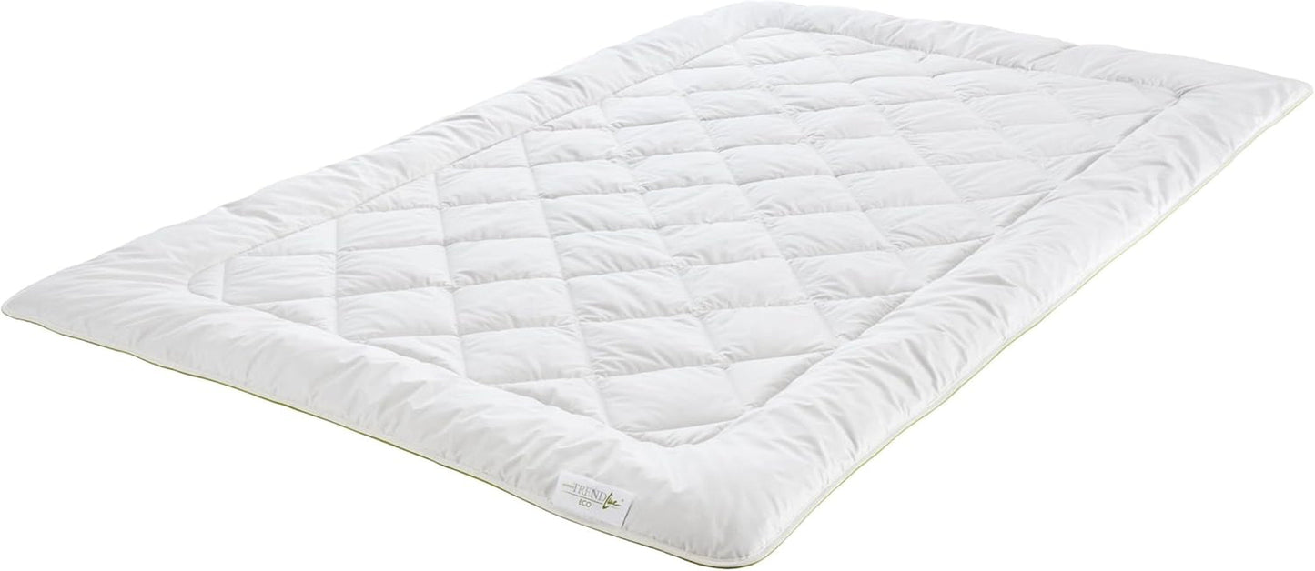 Badenia Trendline Eco Quilt Camel Lättvikt 155 X 220 Cm, vit, Oeko-Tex certifierad, tillverkad i enlighet med den tyska kvalitetsstandarden Täcken och täcken Naty Shop