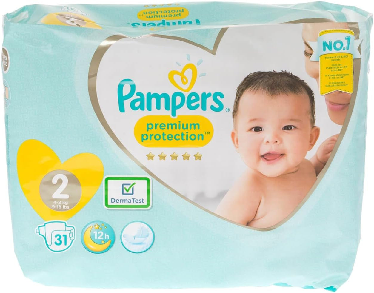 Pampers New Baby storlek 1 Nyfödd 2-5 kg ​​Transportförpackning, förpackning om 4 (4 x 23 stycken)