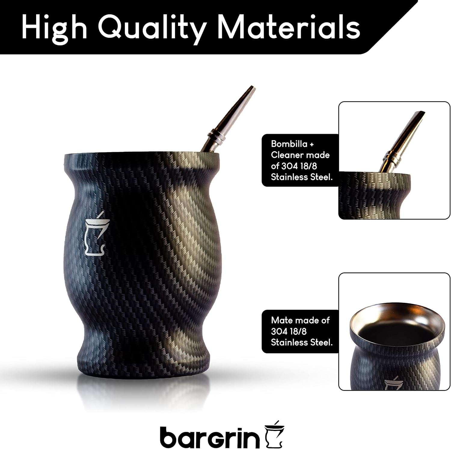 Mate Tea Set - Mate Mugg - Mate and Bombilla Set - Tekoppar - Double Wall Design Mate Mugg - Yerba Mate Mugg Set
