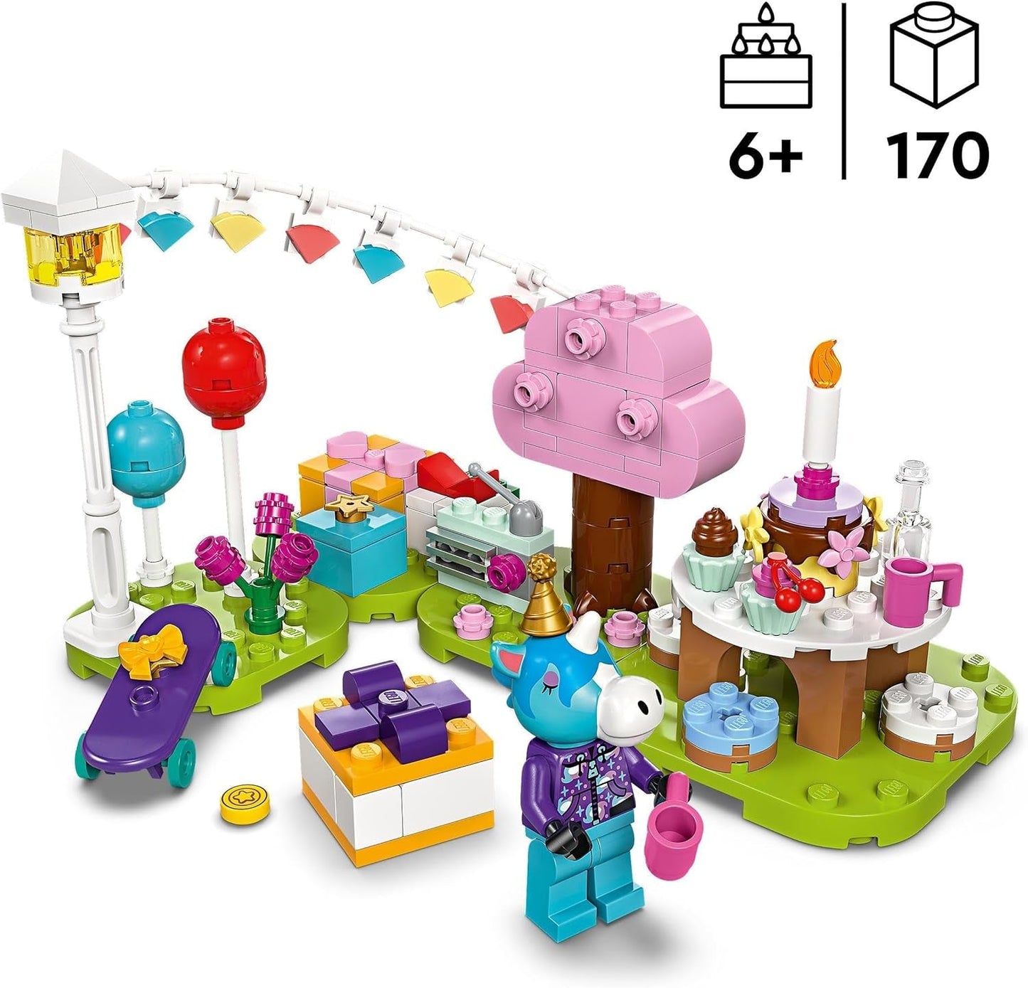 LEGO Animal Crossing Jimmys födelsedagsfest Kreativ leksak för barn Videospel Häst Djurset Present för flickor och pojkar 6 år 77046 Byggset Besuche den LEGO-Store