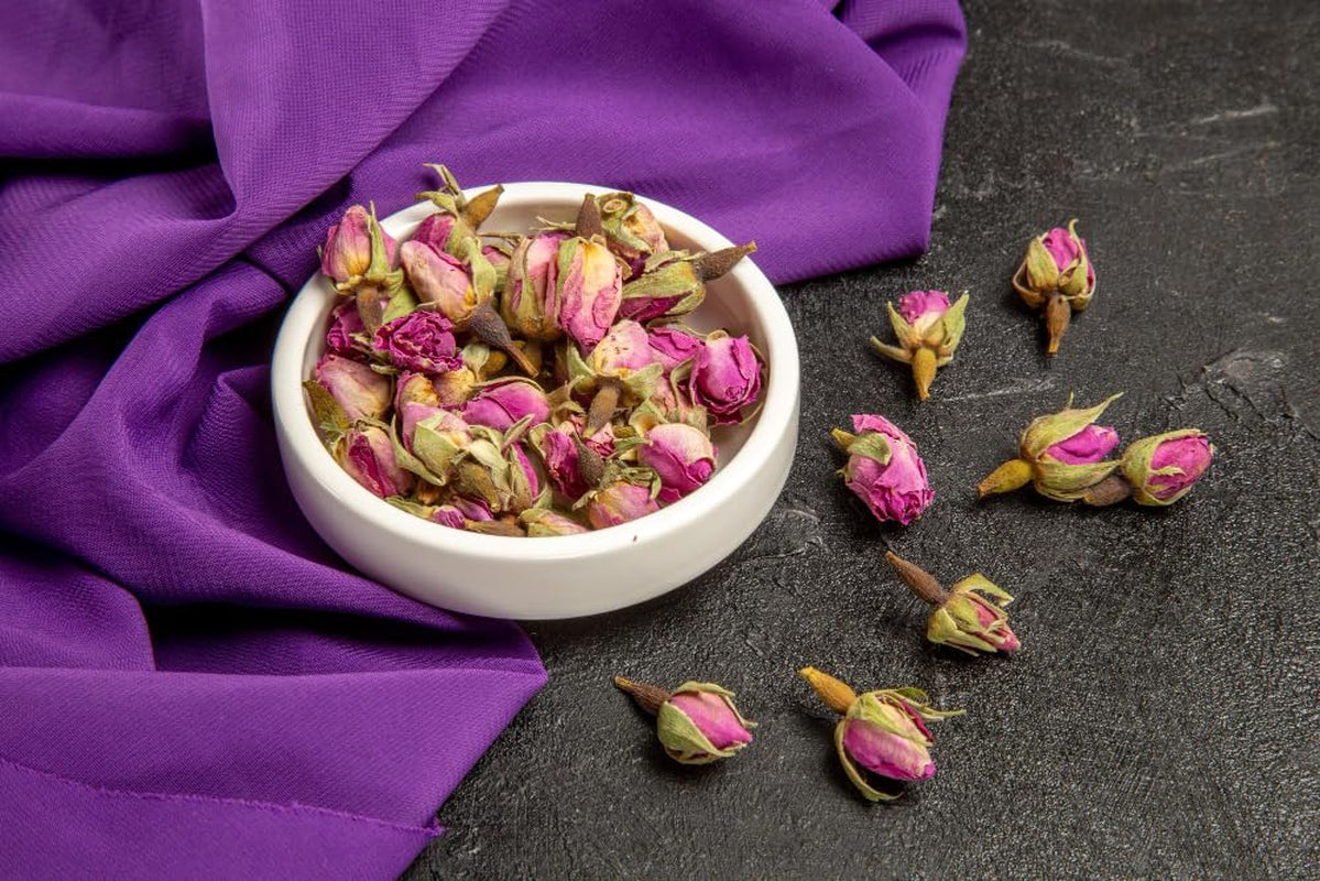 500g premium ätbara rosenknoppar - torkad Atlas rosenbladsinfusion - söt och blommig smak och arom - 100% naturlig, ren och utan tillsatser | Tazarin Ltd