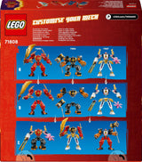 LEGO NINJAGO Kai's Fire Mech actionfigurleksak för barn med anpassningsbar röd mekfigur Ninjaset 4 figurer inklusive Kai och Zane Present för 7-åriga pojkar och flickor 71808 Byggset Beuche den LEGO-Store