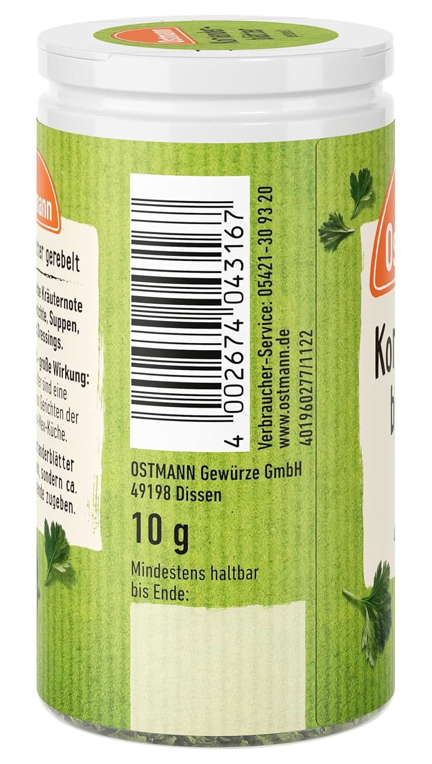 Ostmann - Korianderblad, 10 gram Condimente Naty Shop