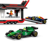 LEGO City F1 Transporter med RB20 & AMR24 F1 Racing Cars - Leksaksbilstransporter för Red Bull & Aston Martin Formel 1 Team - Inkl. 5 minifigurer - present till pojkar och flickor i åldrarna 8+ 60445 Byggset Besuche den LEGO-Store