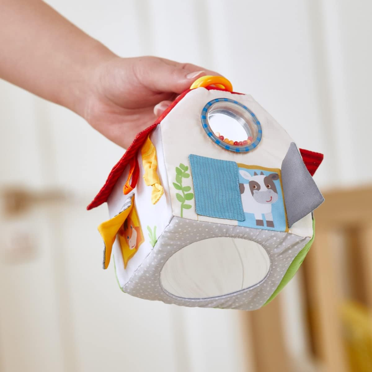 HABA 306383 - Lekkubgård, multifunktionell leksak från 6 månader Babyleksaker Naty Shop