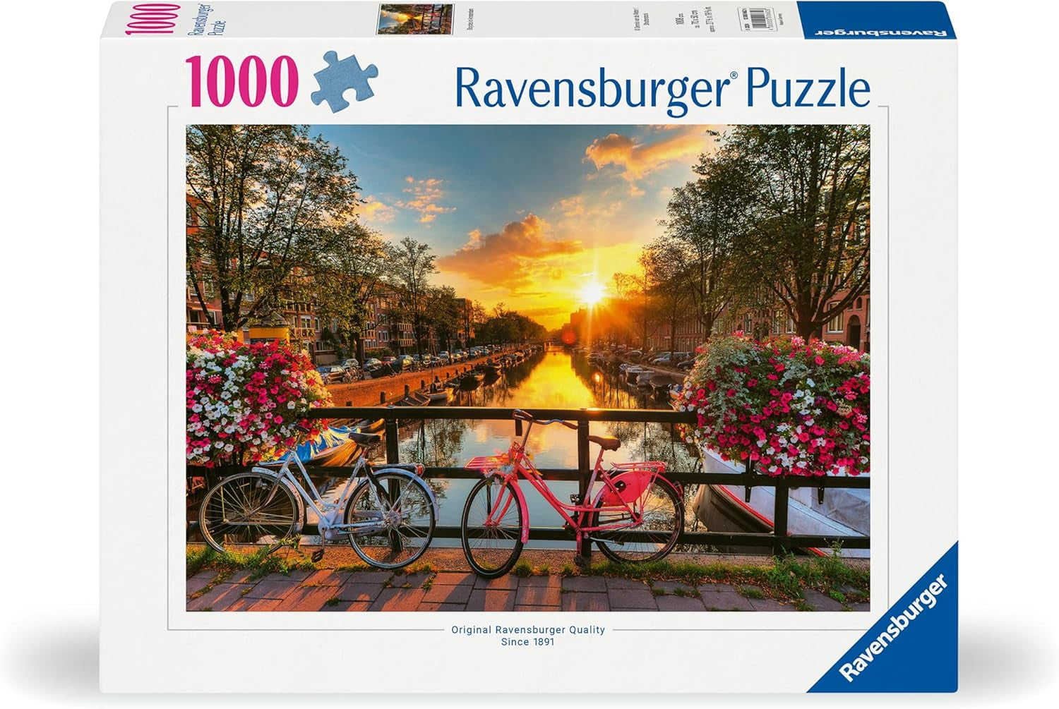Ravensburger Pussel 12000662 1000 bitar Cyklar i Amsterdam - Färgglatt pussel för vuxna och barn i beprövad Ravensburger kvalitet Puzzle Naty Shop