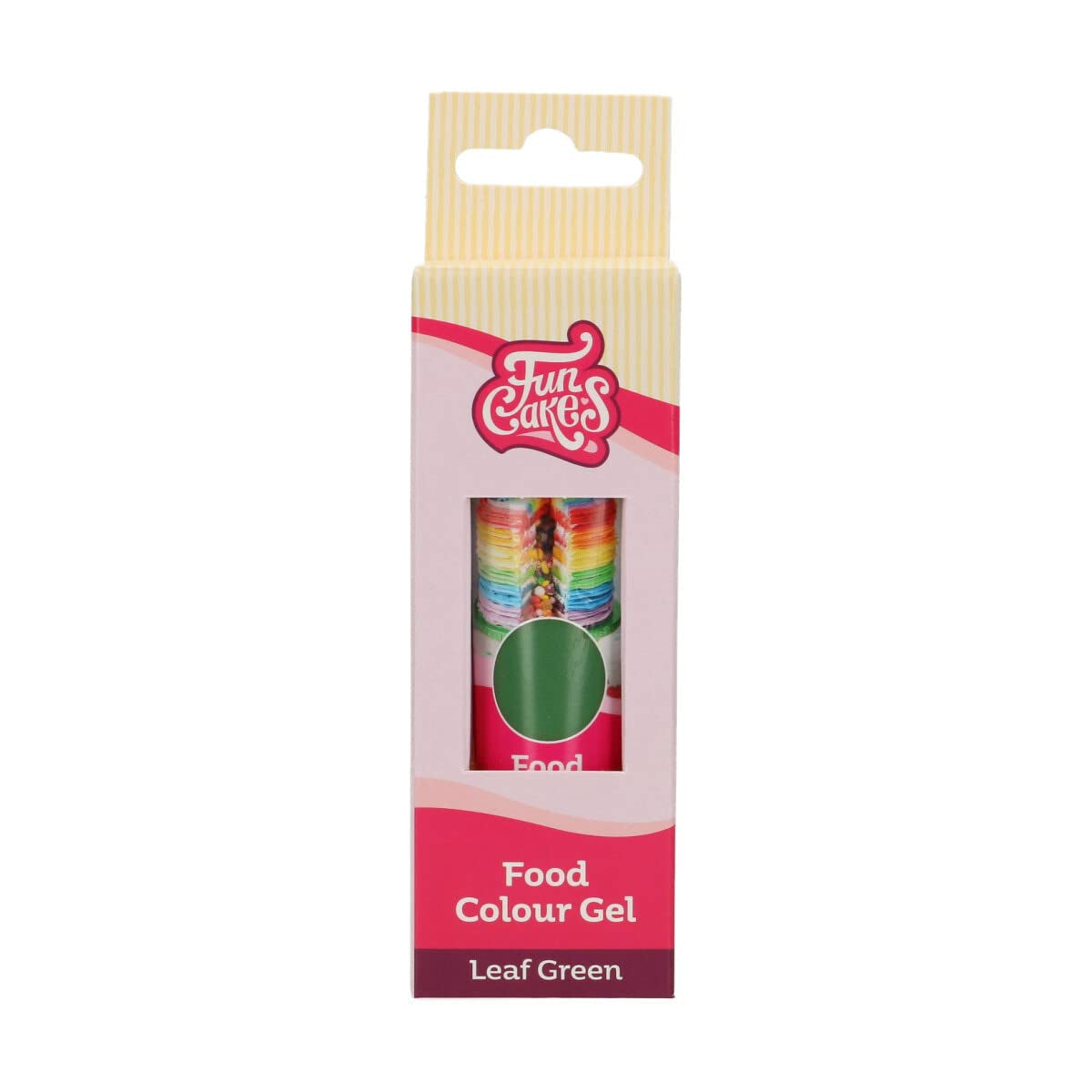 Livsmedelsfärg Funcakes Green Leaf: Högkoncentrerad karamellfärg för deg, grädde, fondant och marsipan. Enkel dosering. En droppe för att skapa livfulla färger. Halal. 30 g.