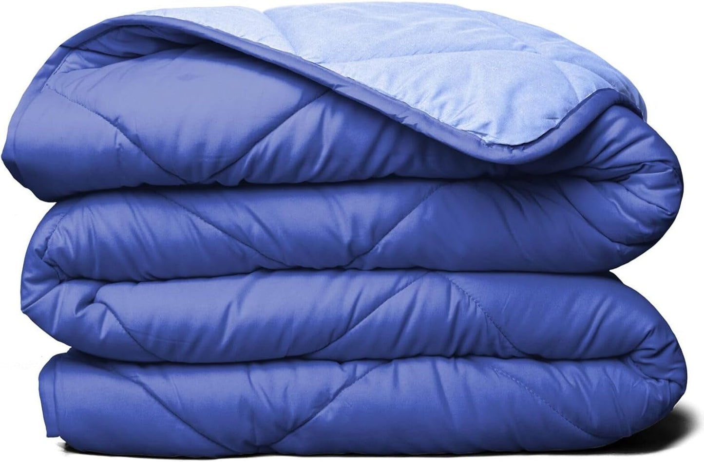 All Seasons Twin/Twin XL Down Reversible Alternative Duvet - Andas, Extra Långt, Hög kvalitet, Mjukt Mikrofiber - Grå Påslakan Inlägg Quilts & Quilts Naty Shop Ljusblå / Mörkblå Twin / Twin Xl