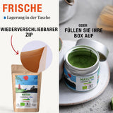 ORIGEENS BIO MATCHA CEREMONIELL GRADE "SHIKA" - Ekologiskt japanskt te från Shizuoka - Matcha Latte/Usucha - 30g påfyllningspåse - Ceremoniellt ekologiskt Matcha grönt tepulver
