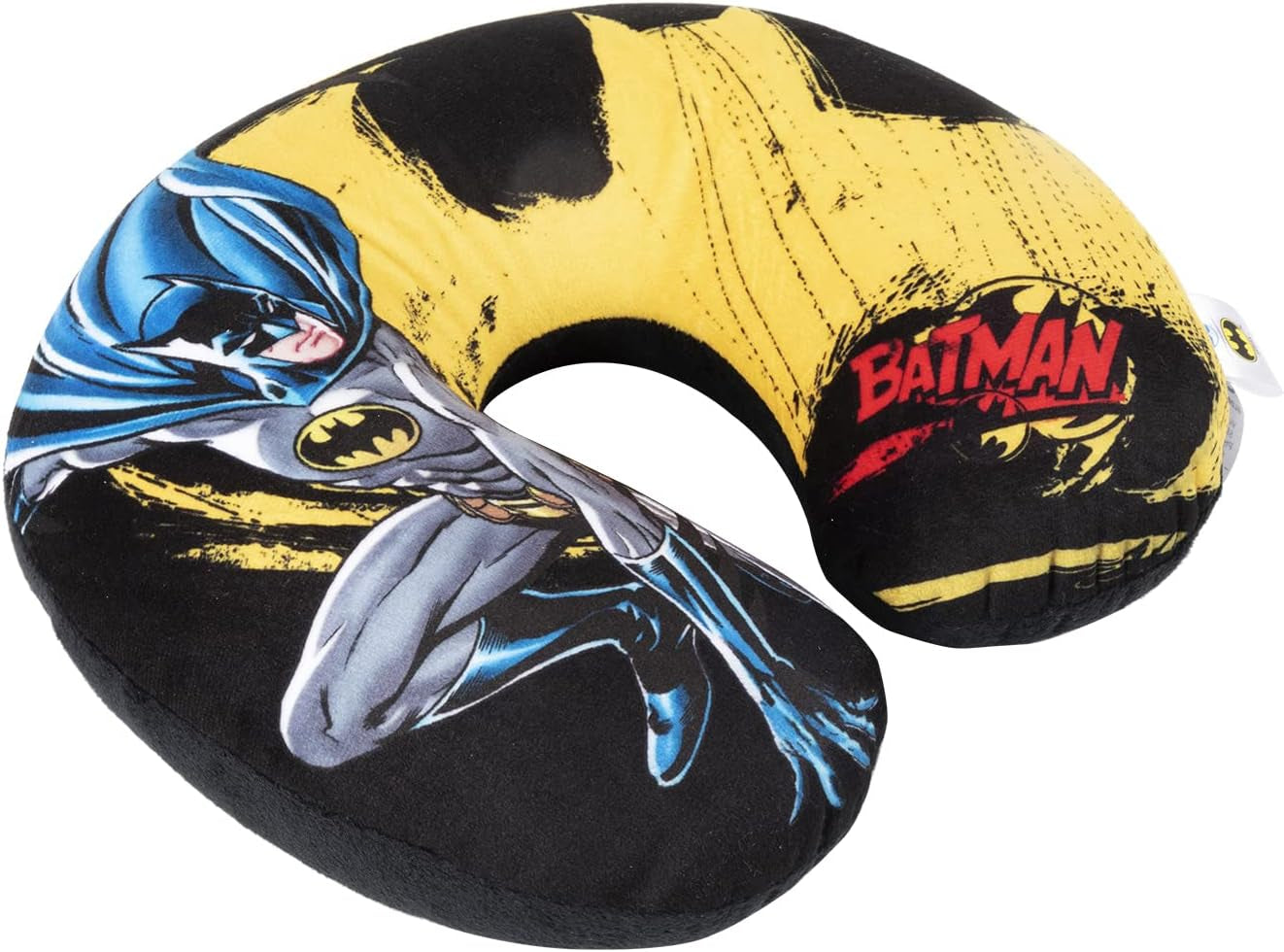 DC Comics Soft Batman Bil Rese Nackkudde Barnsäkerhet Komfort Superhjälte Bat Man, Cuscino Da Viaggio Auto, Ljusblå, One Size Resekuddar Naty Shop