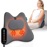 Snailax Ergonomisk Svankstödskudde med Massage och Värme, Memory Foam Shiatsu Ryggkudde, Sittdyna med 3 massageintensiteter | 2 värmenivåer | 3 timers | bekväm sittställning