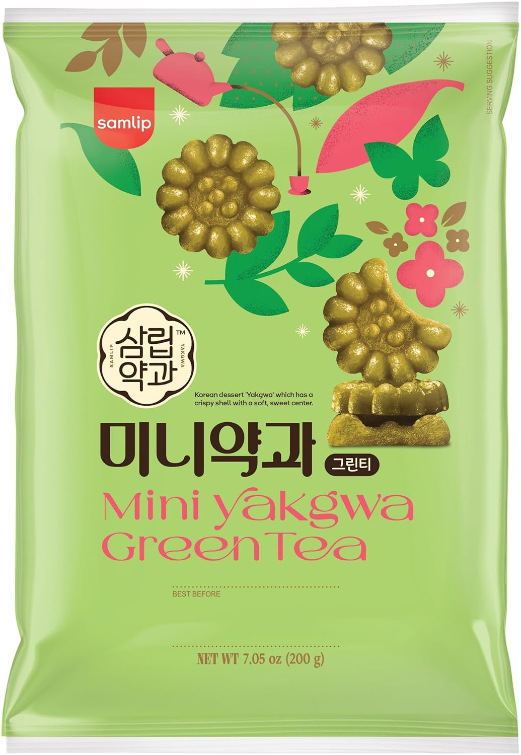 Yakgwa minikakor, grönt te, min. 26 stycken, 7,1g vardera, 1 x 200g