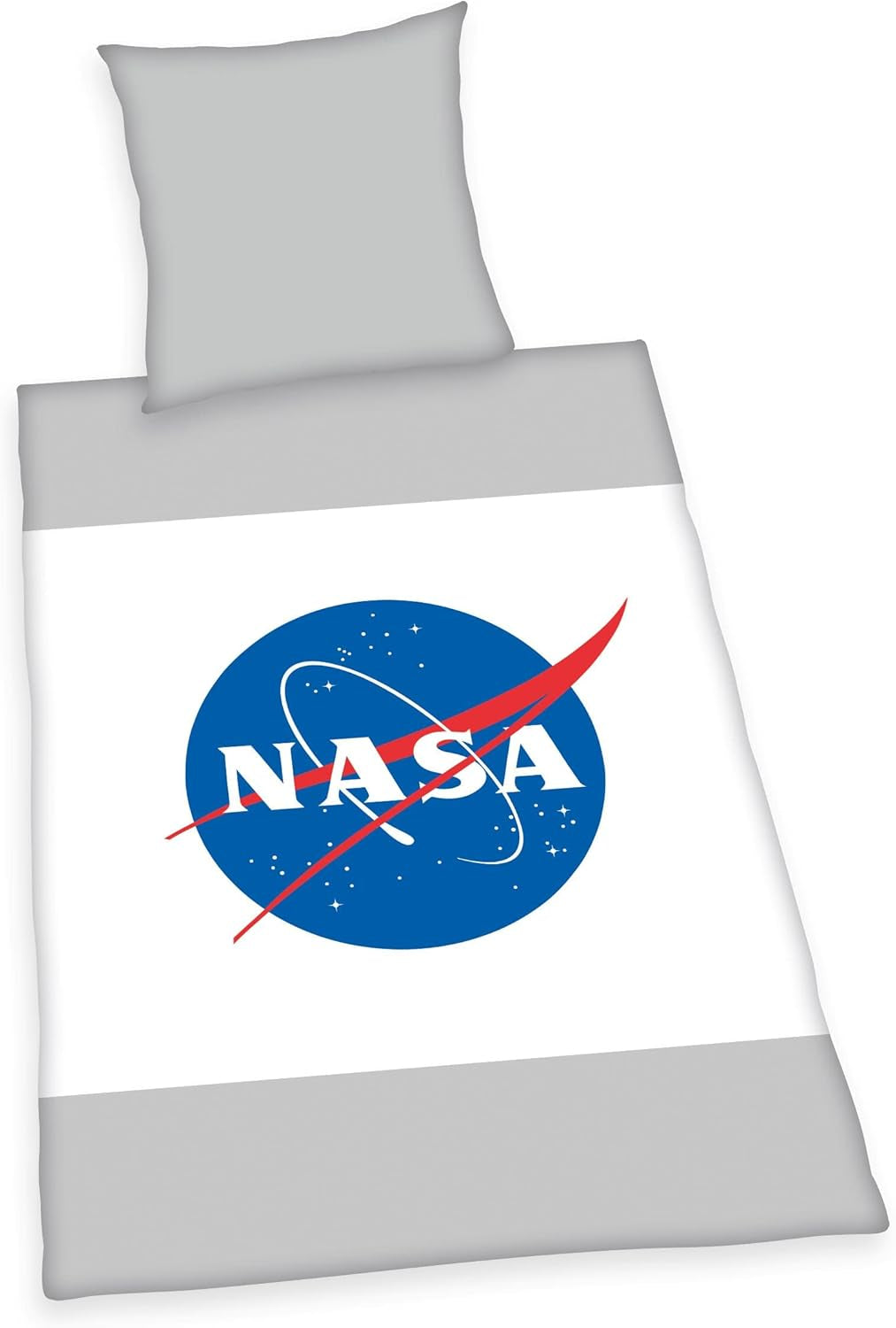 NASA sängkläder, bomull/förstärkt, grå/vit sängkläder - Kids Naty Shop grå/vit österrikisk storlek