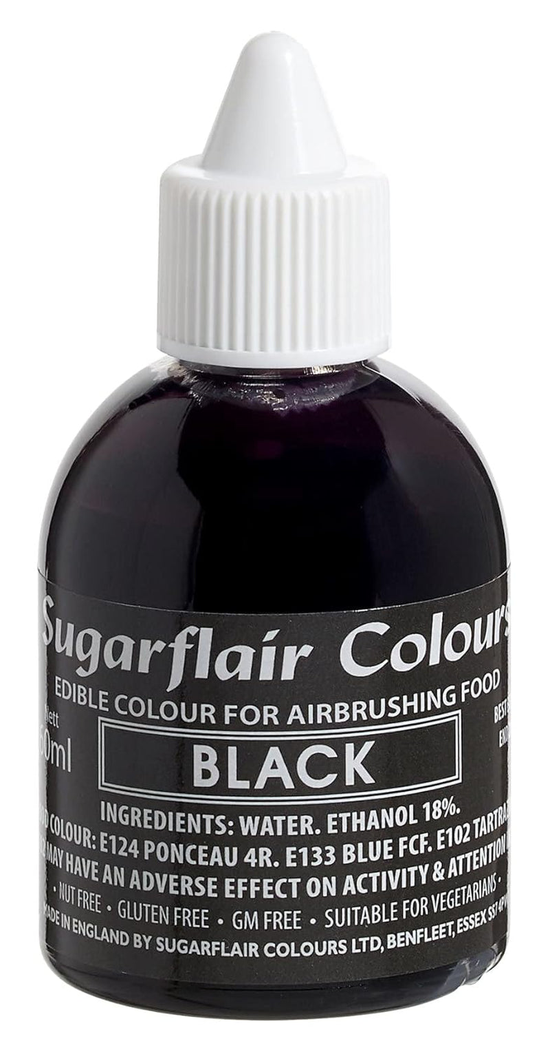 Sugarflair Airbrush Matfärgning Guldguld Ätbar flytande matfärgning Airbrush Färgning Kakor Muffins Glasyr och tårtdekorering - 60ml