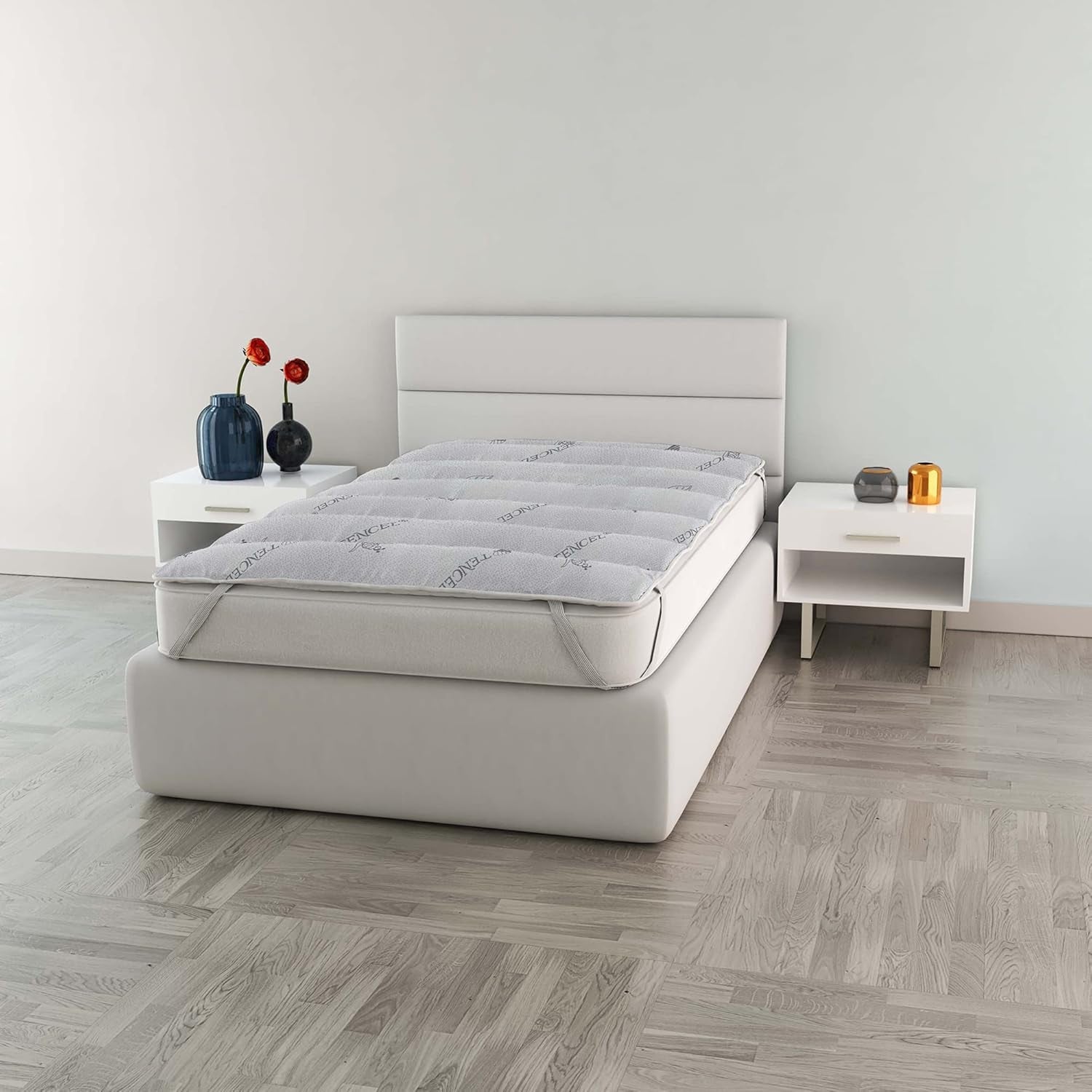 MB Home Italia, Topper, Termokontroll, Dubbla 160X195 Cm Täcken och täcken Naty Shop Single 80X195 Cm Tencel