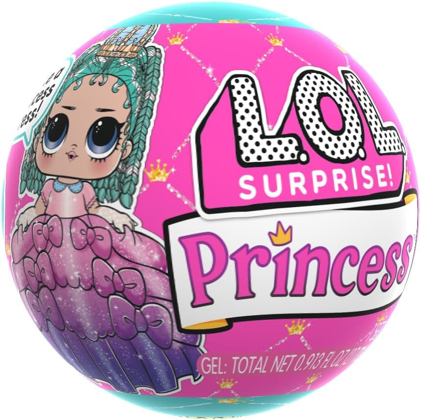 LOL Överraskning! Princess Tots - Innehåller 1 docka, pansarförpackning, 2 färger för att skapa en prinsessklänning, 8 dockor att samla in