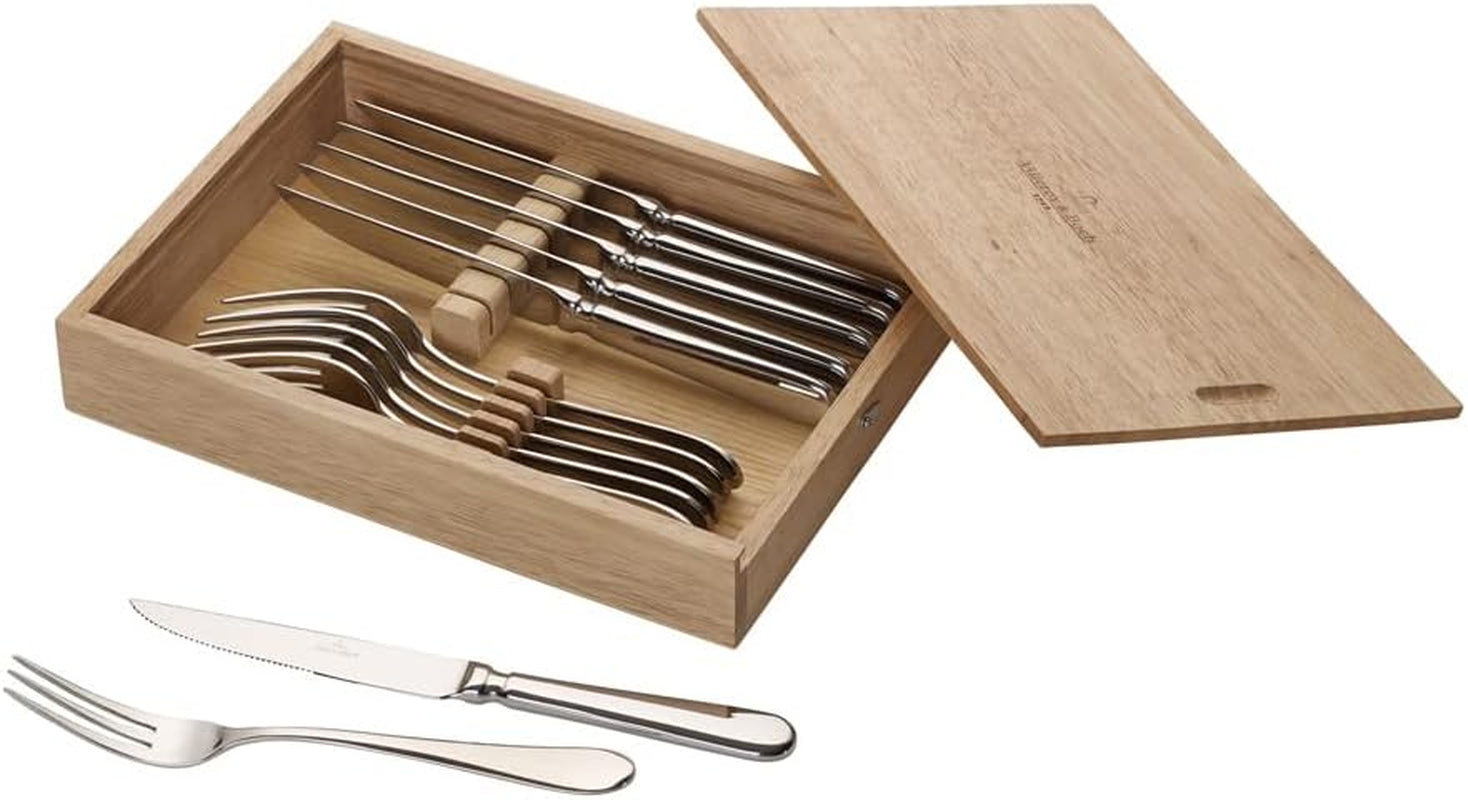 Villeroy And Boch Oscar Steak bestickset, 12 delar, för upp till 6 personer, rostfritt stål, diskmaskinssäker Naty Shop