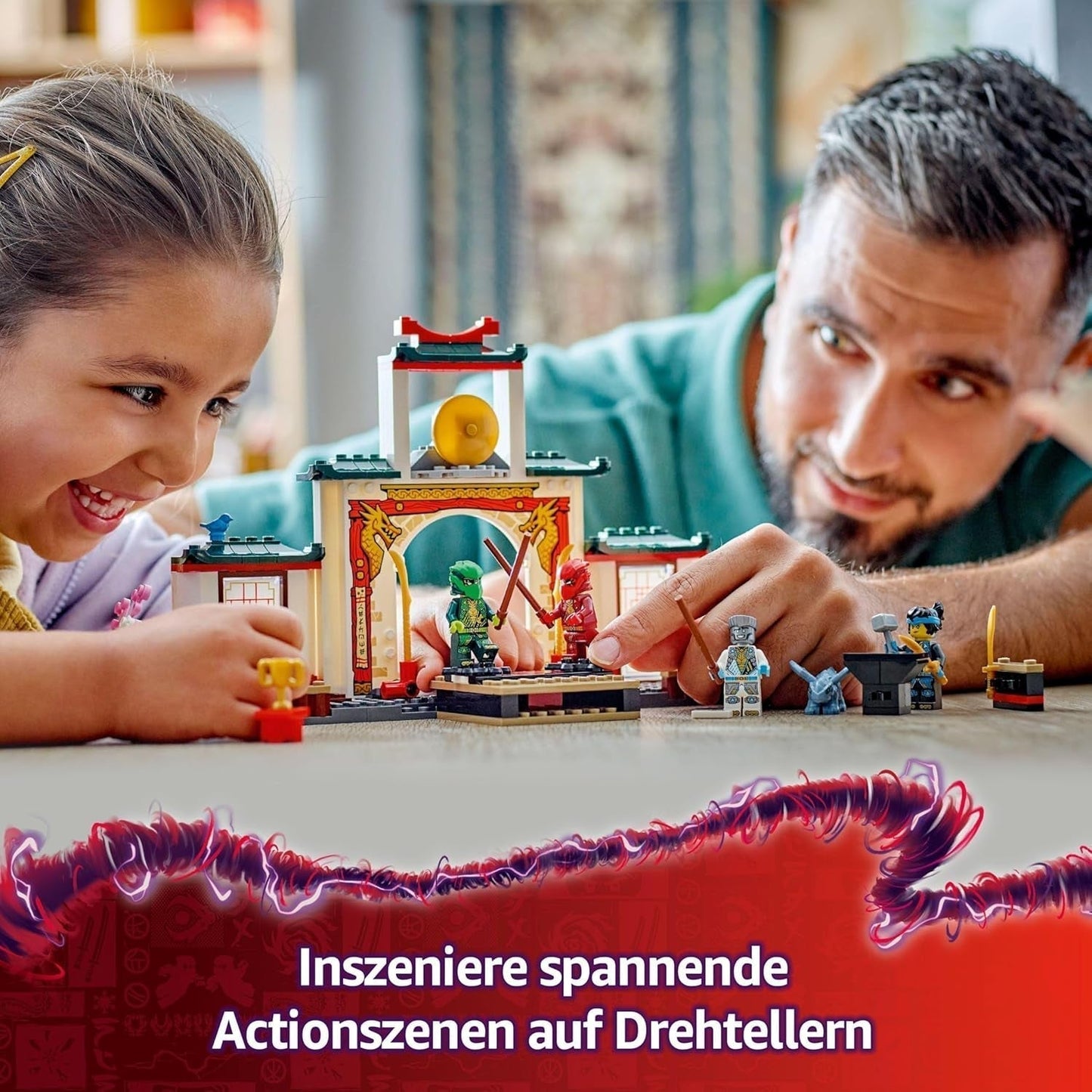 LEGO NINJAGO Spinjitzu Ninja Temple - Lekset med 4 minifigurer och 1 drakfigur - Byggset - Jul- eller födelsedagspresent för pojkar och flickor från 4 år 71831 Byggset Besuche den LEGO-Store